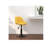 vidaXL Tabouret de bar Jaune moutarde Velours335323 Jaune G