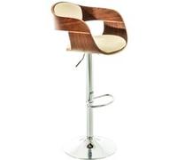 Tabouret de Bar Kingston - Couleur Noyer/Crème Noyer/Crème G