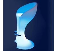 Tabouret De Bar LED, Tabouret De Bar Lumineux Avec Repose-pieds, 16 Couleurs RVB Meuble LED Rechargeable Et Étanche Pour L'extérieur Pour Îlot De Cuisine(White-A)