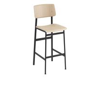 Muuto Tabouret de bar Loft oak. haut. structure en acier noir