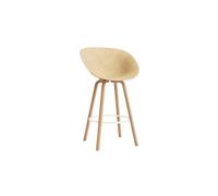 Normann Copenhagen Chaise de bar Mat Bar Chair 75 cm Hemp-hêtre-crème acier