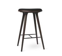 Tabouret de bar Mater, chêne teinté foncé, 74 cm