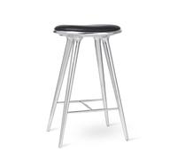 Tabouret de bar structure aluminium H 74cm aluminium base