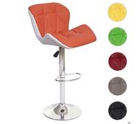 Tabouret de bar MCW-A92 simcuir couleur terre cuite