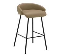 Tabouret de Bar mi-Moderne avec siège Coussin, Chaise de Salle à Manger Parfaite for îlot de Cuisine, pub et Salle à Manger(Tan,1PCS)