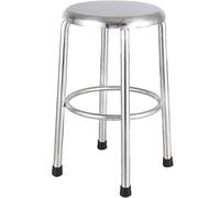 Tabouret de bar moderne en acier inoxydable avec dos nu 50 cm de hauteur, tabouret multifonction pour comptoir et salle à manger pour cuisine, café, maison, design élégant et durable