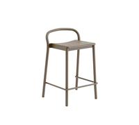 Tabouret de Bar Muuto Linear en Acier 65 cm Taupe