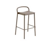 Tabouret de Bar Muuto Linear en Acier 75 cm Taupe