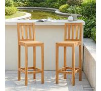 Tabouret de bar Naturel Bois de teck massif Chaise Bar Moderne Jardin vidaXL vid