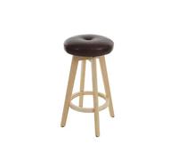 Tabouret de bar Navan bois similicuir rotatif bordeaux pieds clairs