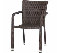 Tabouret De BAR Noir Chaise Cuisine à Manger Fauteuil Aluminium Jardin Empilable
