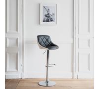 Tabouret de bar noir et blanc jasper