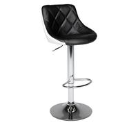 Tabouret De Bar Noir Et Blanc Jasper Noir
