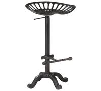 vidaXL Tabouret de bar Noir Fonte