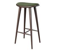 Tabouret de Bar Nordique en Bois Massif, Tabouret de Bar Simple, Aucune Installation Requise, Classique et Durable, Adapté Aux Îlots de Cuisine, Bars, Cafés, Restaurants(Green,60cm)