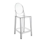 Kartell Tabouret de bar One More 65cm clair du cristal LxHxP 37,5x104x51cm