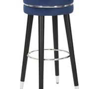 TABOURET DE BAR PARIS BLEU/ARGENT