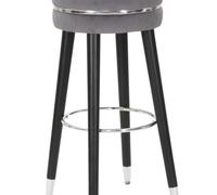 TABOURET DE BAR PARIS GRIS/ARGENT