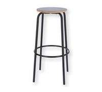 Jan kurtz - Tabouret de bar paris h 75 cm, noir