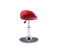 Tabouret de bar pivotant à 360° et chaise de salle à manger réglable en hauteur avec dossier rembourré et siège en cuir synthétique - Design moderne en plastique et métal - Finition noire élégante