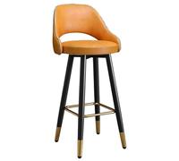 Tabouret de Bar pivotant à Hauteur de comptoir, tabourets de Bar pour îlot de Cuisine, Dossier incurvé en Similicuir, Repose-Pieds en métal, idéal pour Le Petit-déjeuner ou Un Coin Bistro