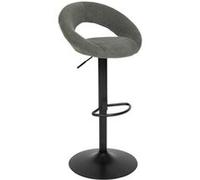 Tabouret de bar pivotant ajustable Sasha tissu kaki foncé Atmosphera G
