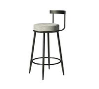 Tabouret de Bar pivotant avec Dossier et Assise rembourrée, Hauteur 65 cm, idéal pour la Maison, Les cafés et Les comptoirs de Bar. Disponible en 4 Couleurs, Durable et Confortable.