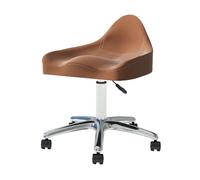 Tabouret de Bar pivotant avec Dossier, siège pivotant à roulettes, Rotation à 360° for la Maison, la Salle de Bain ou Le Bureau(Brown)