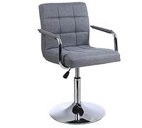 Tabouret de bar pivotant - Chaise en cuir réglable en hauteur avec dossier et repose-pieds pour pub, chaise de salle à manger confortable à haute élasticité