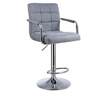 Tabouret de bar pivotant - Chaise en cuir réglable en hauteur avec dossier et repose-pieds pour pub, chaise de salle à manger confortable à haute élasticité