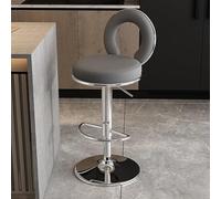 Tabouret de bar pivotant en simili cuir en forme de beignet pour cuisine et salle à manger, design relevable pour la maison et le café