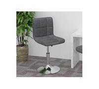 Vidaxl Tabouret De Bar Pivotant Gris Foncé Tissu Gris
