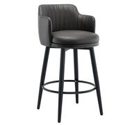 Tabouret de bar pivotant moderne avec siège confortable en cuir synthétique pour maison, pub ou île, grand siège, chaises de salle à manger, peut supporter jusqu'à 200 kg 75 cm