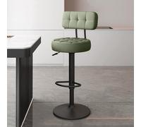 Tabouret de bar pivotant réglable avec dossier et repose-pieds - Assise confortable pour les îles de cuisine et les bars à domicile