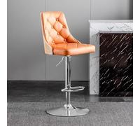 Tabouret de Bar pivotant réglable avec Dossier et Repose-Pieds, tabourets Modernes à Hauteur de comptoir en Cuir PU, Chaise de Bar à vérin à gaz for îlot de Cuisine, Salle à Manger à Domicile