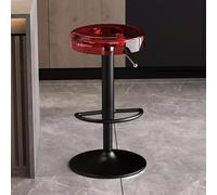 Tabouret de bar pivotant réglable avec repose-pieds, chaise de cuisine et de salle à manger pour la maison, le bistro, le café, design moderne, hauteur 45-55 cm