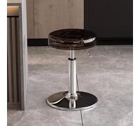 Tabouret de bar pivotant réglable avec repose-pieds, chaise de cuisine et de salle à manger pour la maison, le bistro, le café, design moderne, hauteur 45-55 cm
