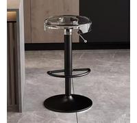 Tabouret de bar pivotant réglable avec repose-pieds, chaise de cuisine et de salle à manger pour la maison, le bistro, le café, design moderne, hauteur 45-55 cm
