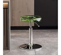 Tabouret de bar pivotant réglable avec repose-pieds, chaise de cuisine et de salle à manger pour la maison, le bistro, le café, design moderne, hauteur 45-55 cm