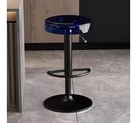 Tabouret de bar pivotant réglable avec repose-pieds, chaise de cuisine et de salle à manger pour la maison, le bistro, le café, design moderne, hauteur 45-55 cm