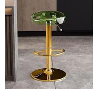 Tabouret de bar pivotant réglable avec repose-pieds, chaise de cuisine et de salle à manger pour la maison, le bistro, le café, design moderne, hauteur 45-55 cm