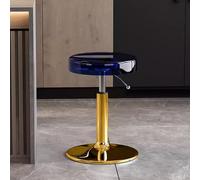 Tabouret de bar pivotant réglable avec repose-pieds, chaise de cuisine et de salle à manger pour la maison, le bistro, le café, design moderne, hauteur 45-55 cm