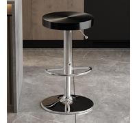 Tabouret de bar pivotant réglable en acier inoxydable avec repose-pieds pour cuisine, pub, bistrot - Design moderne confortable parfait pour un usage domestique et commercial