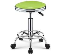 Tabouret de bar pivotant réglable en hauteur avec roulettes, cuir PU, assemblage facile, cadre en acier robuste pour salle à manger et fêtes