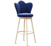 Tabouret de bar pivotant rembourré en velours avec cadre en métal - Design moderne pour cuisine et pub, idéal pour manger et recevoir