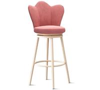 Tabouret de bar pivotant rembourré en velours avec cadre en métal - Design moderne pour cuisine et pub, idéal pour manger et recevoir