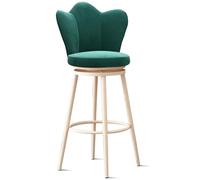 Tabouret de bar pivotant rembourré en velours avec cadre en métal - Design moderne pour cuisine et pub, idéal pour manger et recevoir