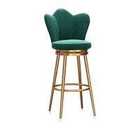 Tabouret de bar pivotant rembourré en velours avec cadre en métal - Design moderne pour cuisine et pub, idéal pour manger et recevoir