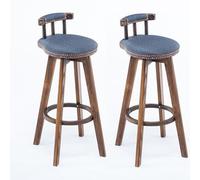 Tabouret de Bar Pivotant Rétro, Tabouret de Bar en Bois Massif, Universel for Toutes Les Saisons, Confortable for S'asseoir, Adapté à Tous Les Types de Restaurants, Bars et Espaces de Loisirs(Beige,73