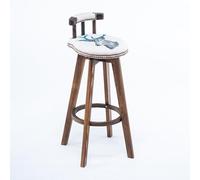 Tabouret de Bar Pivotant Rétro, Tabouret de Bar en Bois Massif, Universel for Toutes Les Saisons, Confortable for S'asseoir, Adapté à Tous Les Types de Restaurants, Bars et Espaces de Loisirs(Gray,73c
